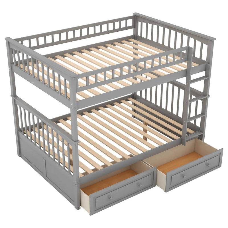 Bunk Bed With Drawers, Convertible Design by HouseOfZazla