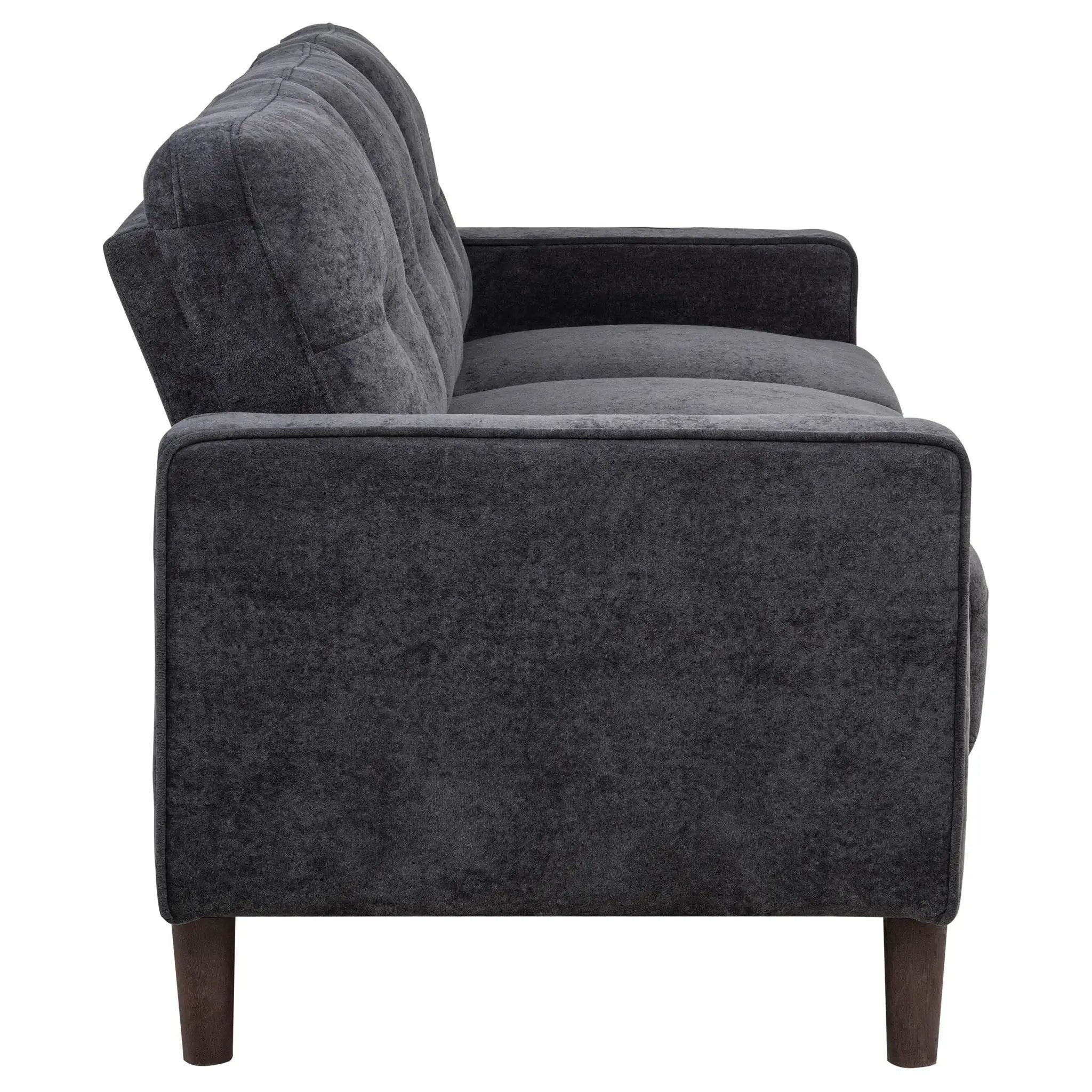 Bowen II 2-piece Upholstered Track Arm Sofa Set Steel Grey by Unique Piece Furniture