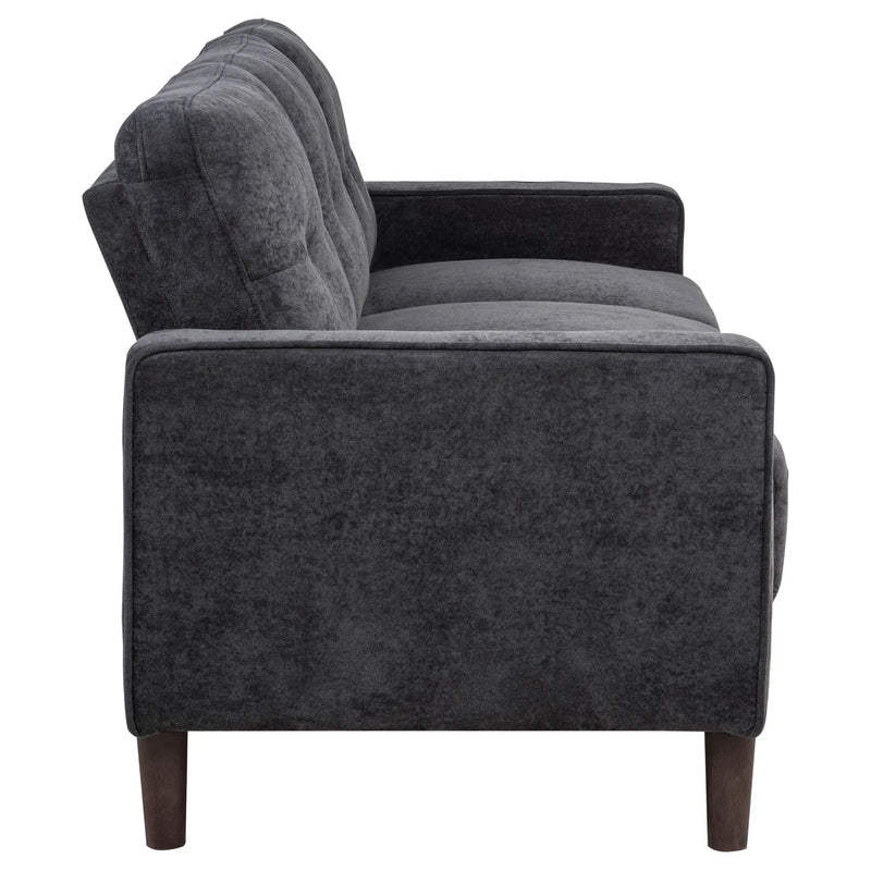 Bowen II 2-piece Upholstered Track Arm Sofa Set Steel Grey by Unique Piece Furniture