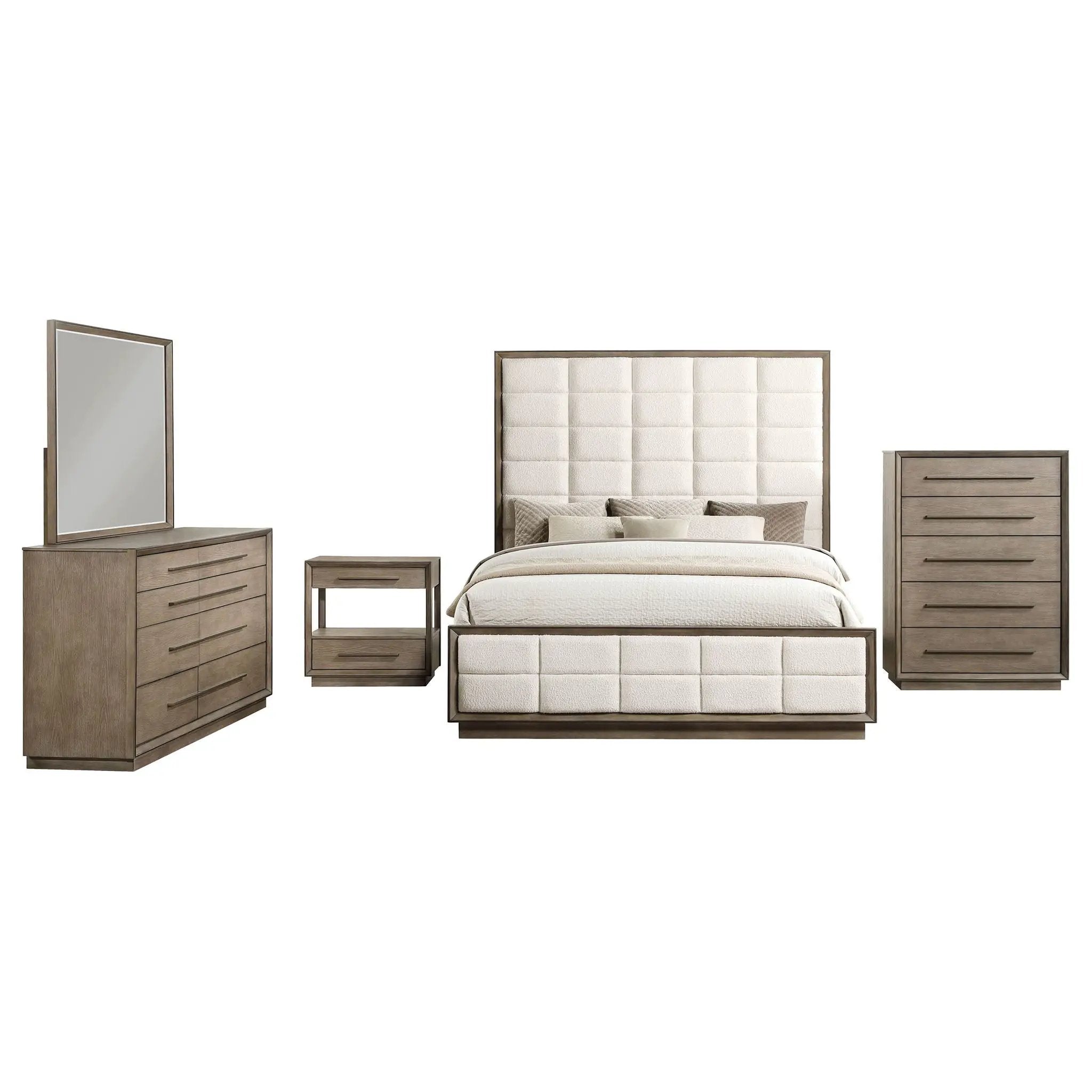 Durango 5-piece Queen Bedroom Set Taupe Oak by Unique Piece Furniture