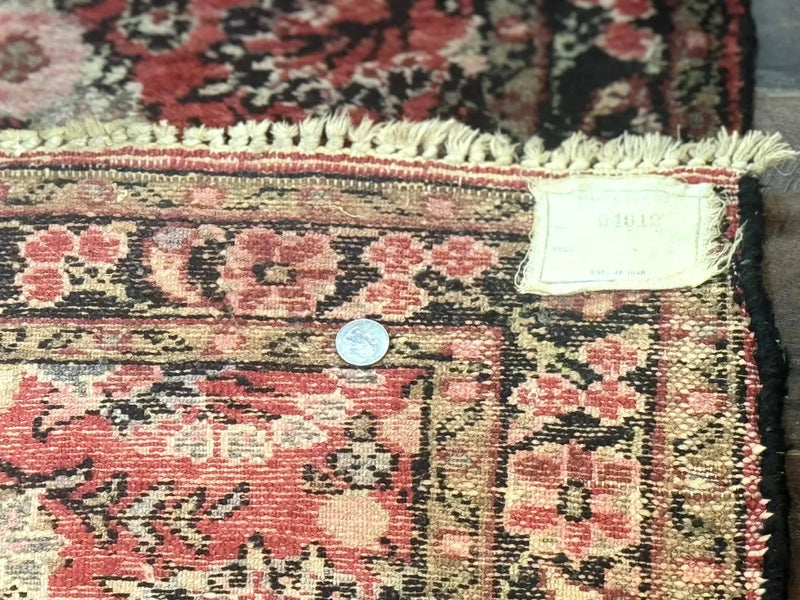 Persian Hamadan Runner Rug 2 x 13.6 – Red Floral Wool Hallway Carpet by Jewel Rugs