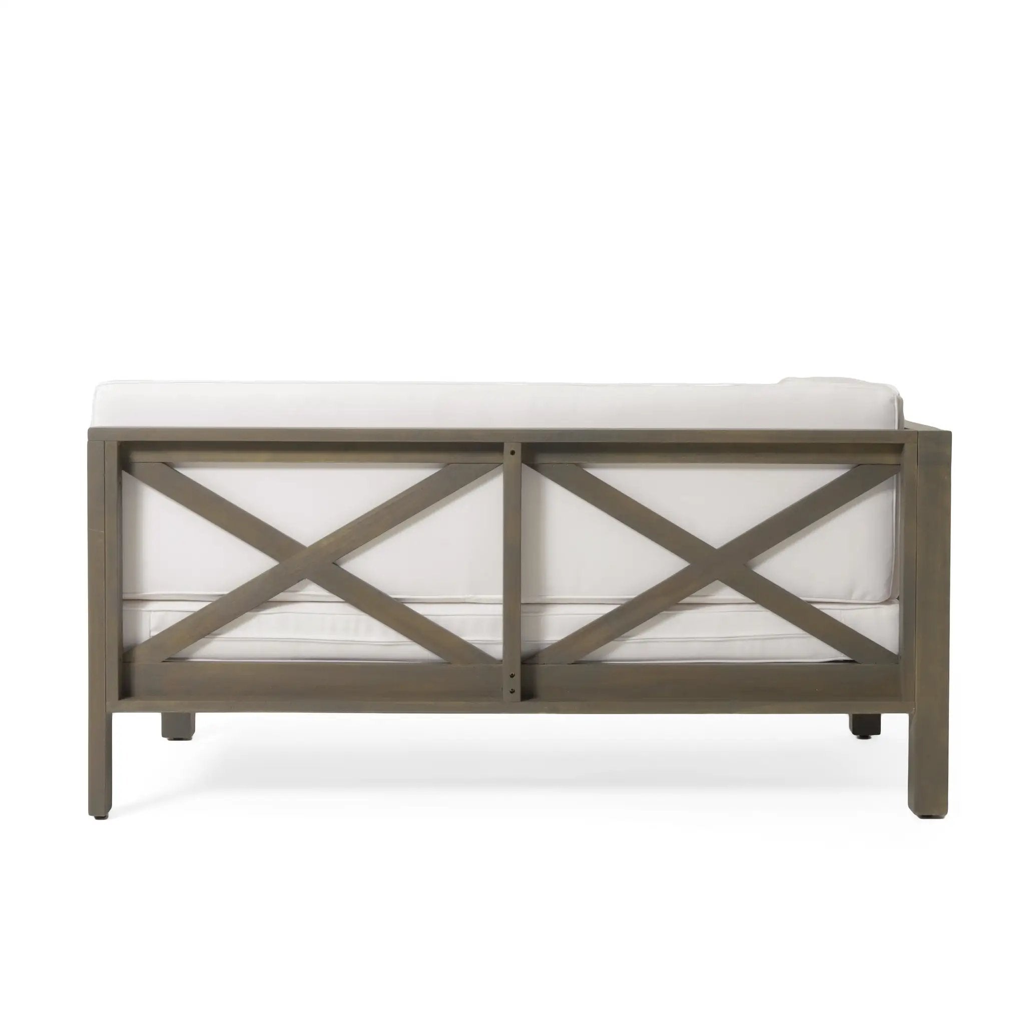 Brava X-Back 4-Piece White Outdoor Sofa Set by HouseOfZazla