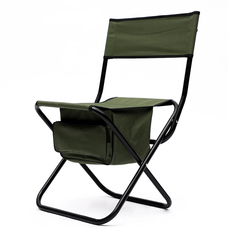 Folding Outdoor Chairs With Storage Bag, Portable Chair For Indoor, Outdoor Camping, Picnics And Fishing by HouseOfZazla