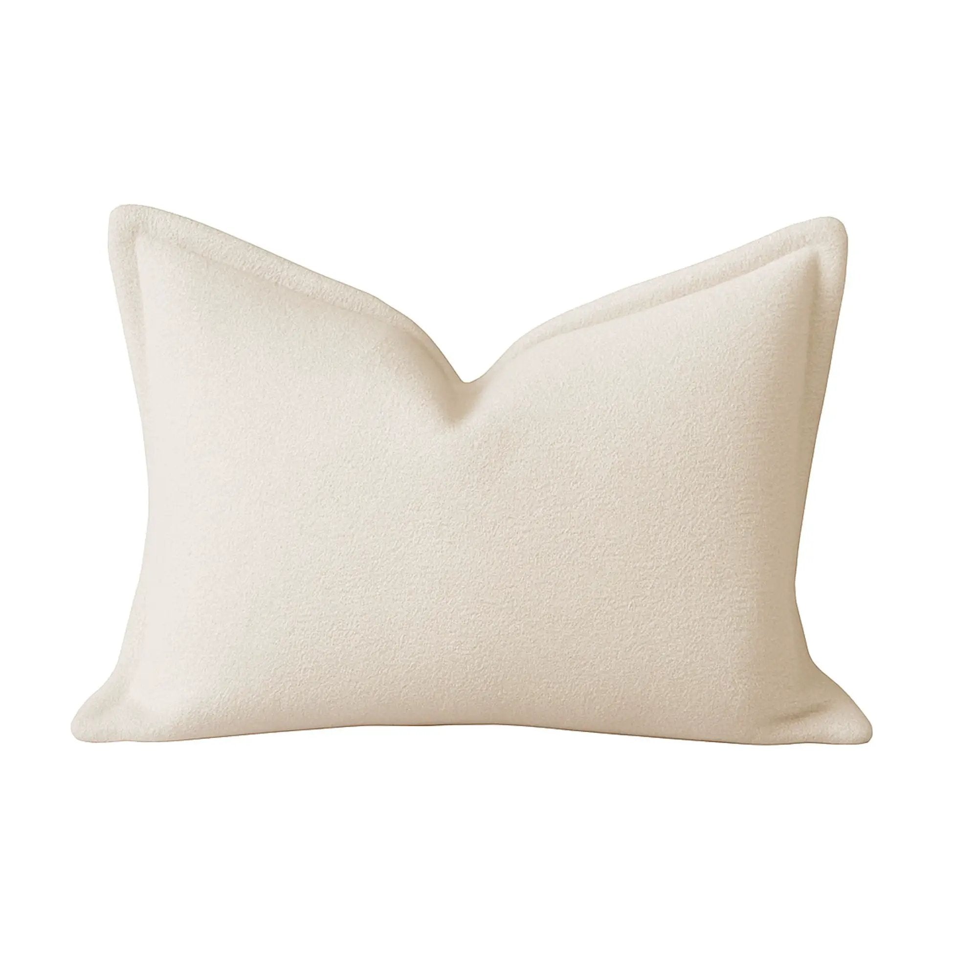 Homey Cozy Comfort Textured Throw Pillow - Ivory by HouseOfZazla