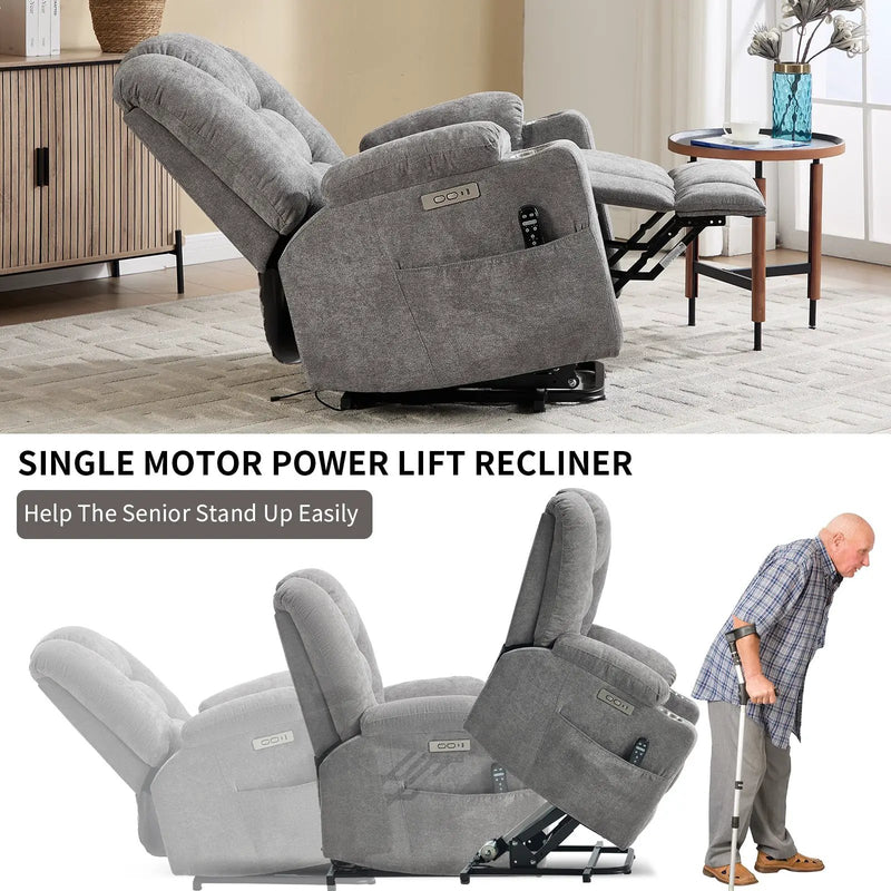 Power Lift Recliner Chair with Massage and Heat by HouseOfZazla