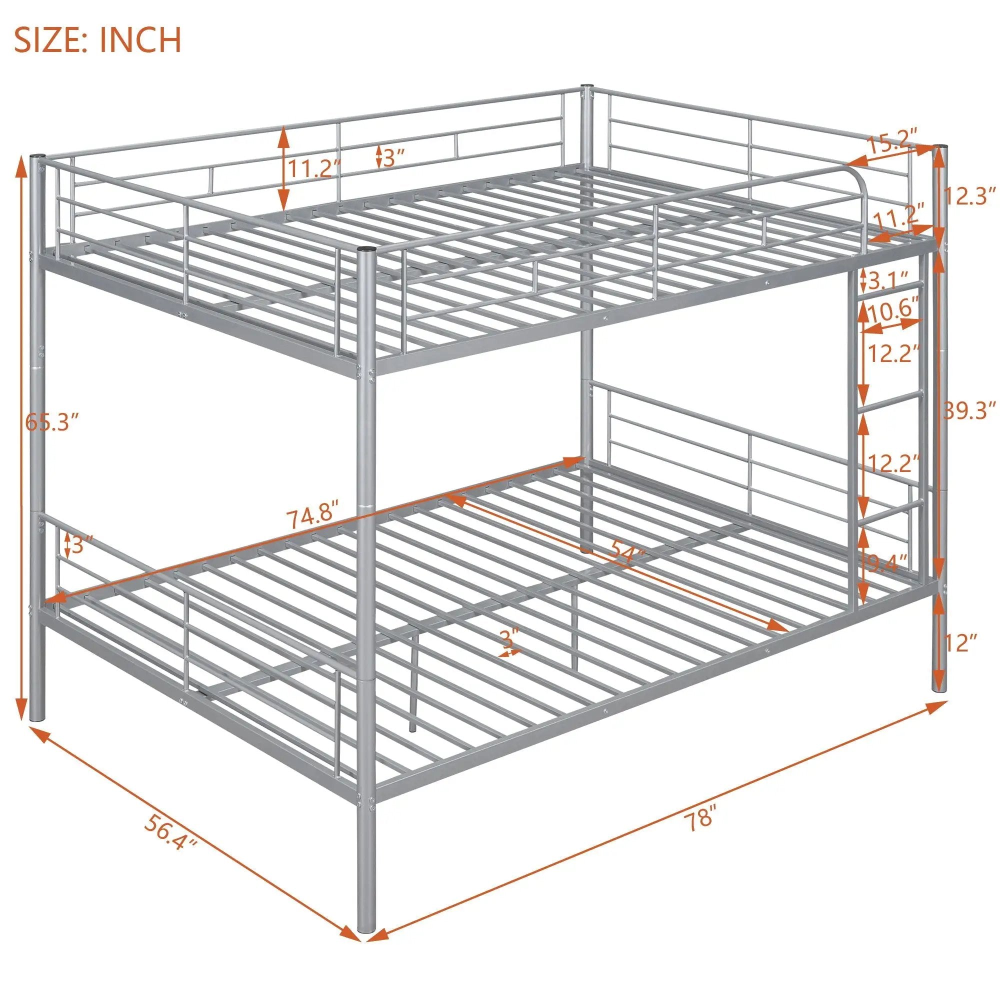 Steel Construction Bunk Bed by Unique Piece Furniture