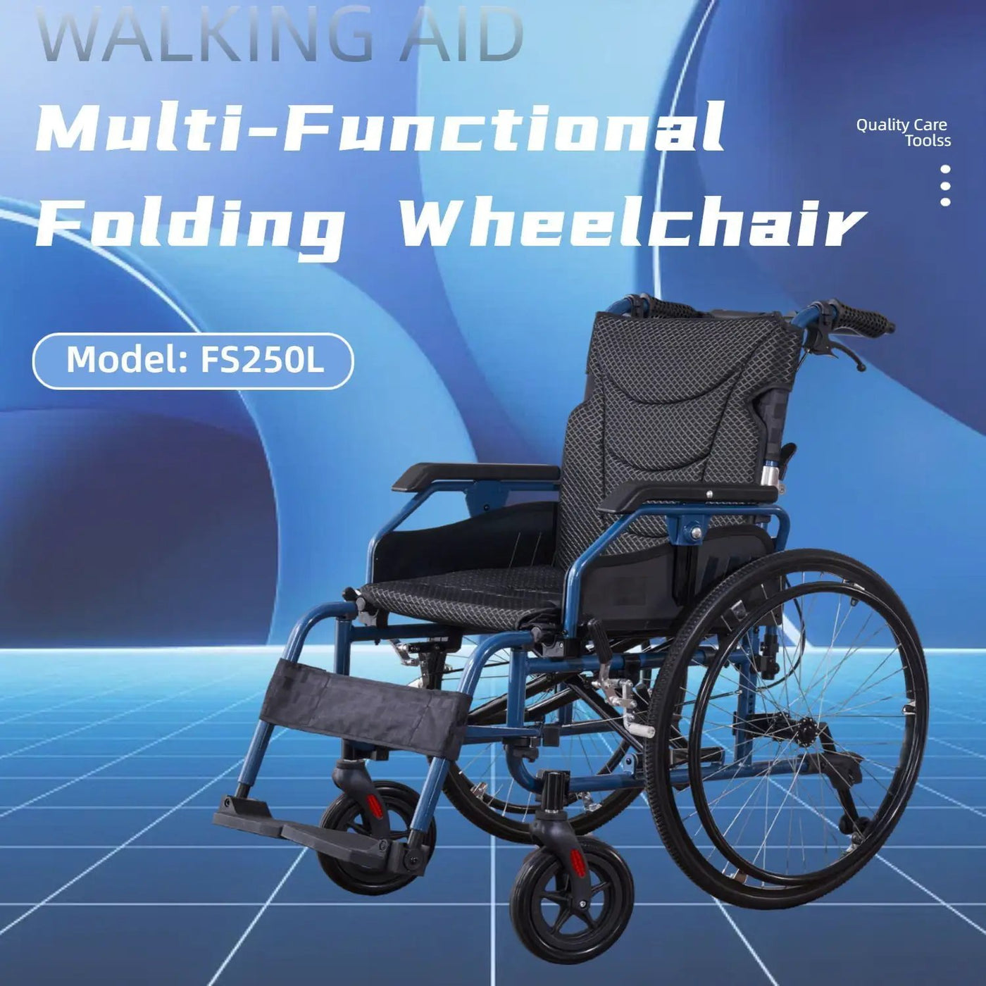 Premium Foldable Transport Wheelchair for Adults by HouseOfZazla
