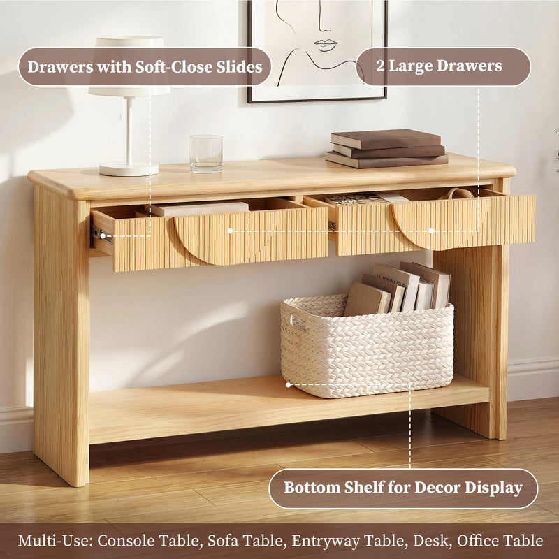 55" Fluted Console Table, photo 5 of 10