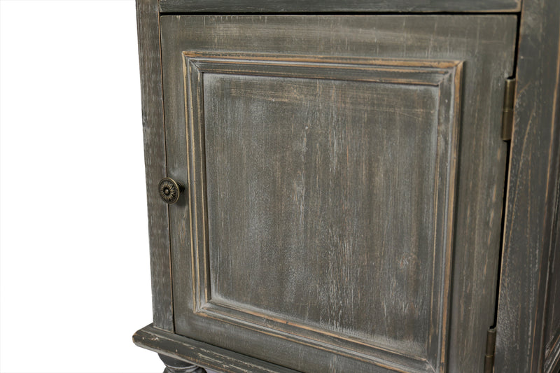 Farmhouse Tall Narrow Storage Cabinet – Rustic Wood, photo 7 of 8