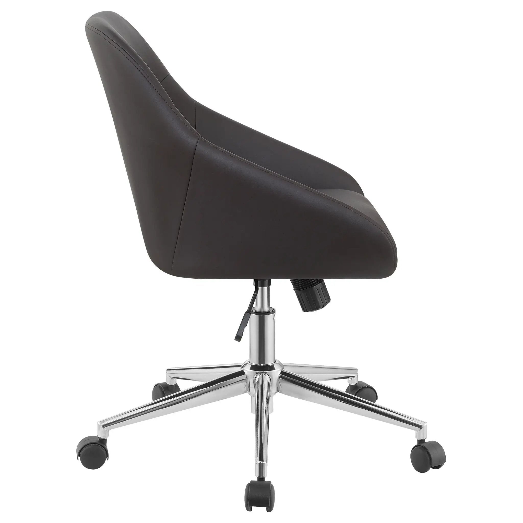 Jackman Upholstered Adjustable Home Office Desk Chair Brown by Unique Piece Furniture
