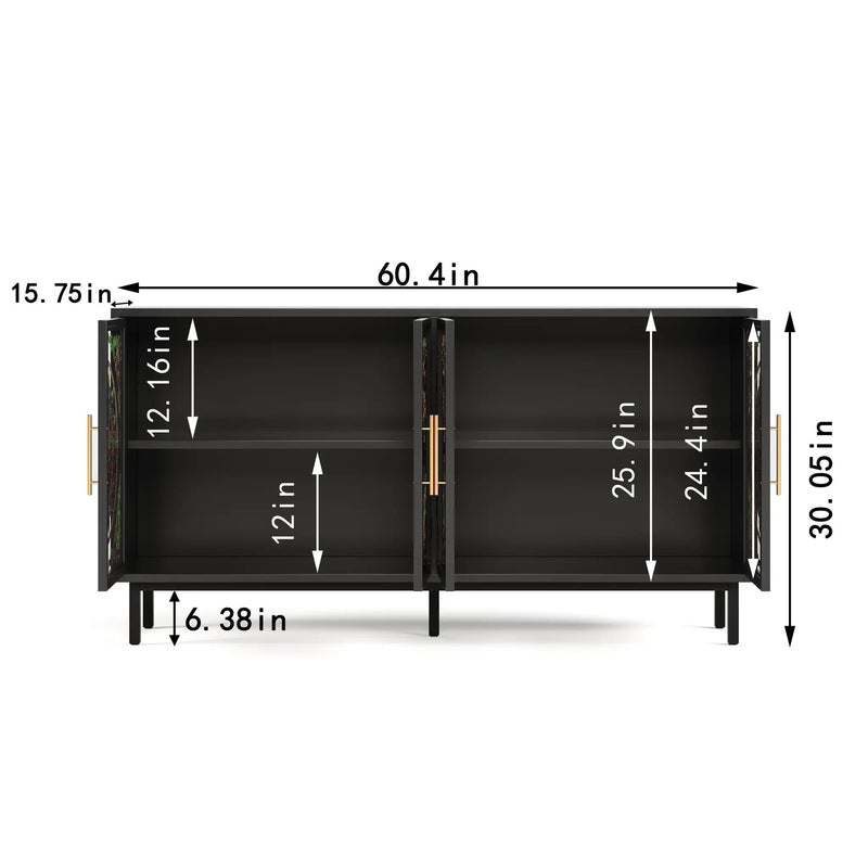 Decorative Cabinet with 4 Doors by HouseOfZazla