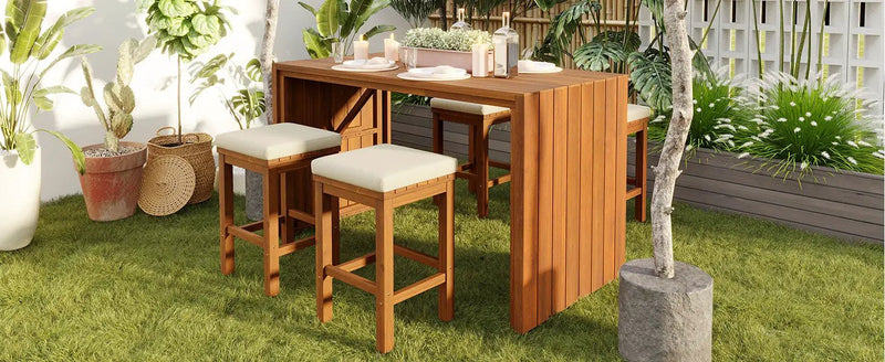 5 Piece Outdoor Bar Set by HouseOfZazla