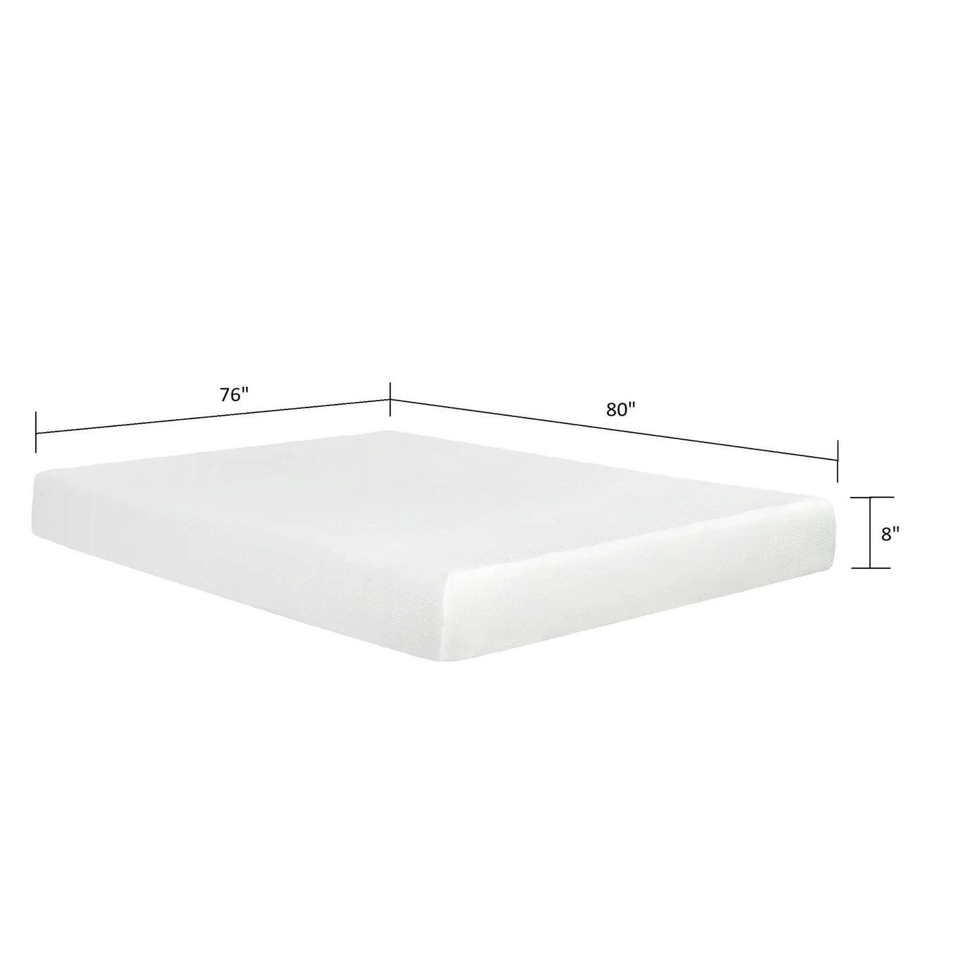8" Plush Gel Memory Foam Mattress For Bed, Aloe Vera Cover by HouseOfZazla