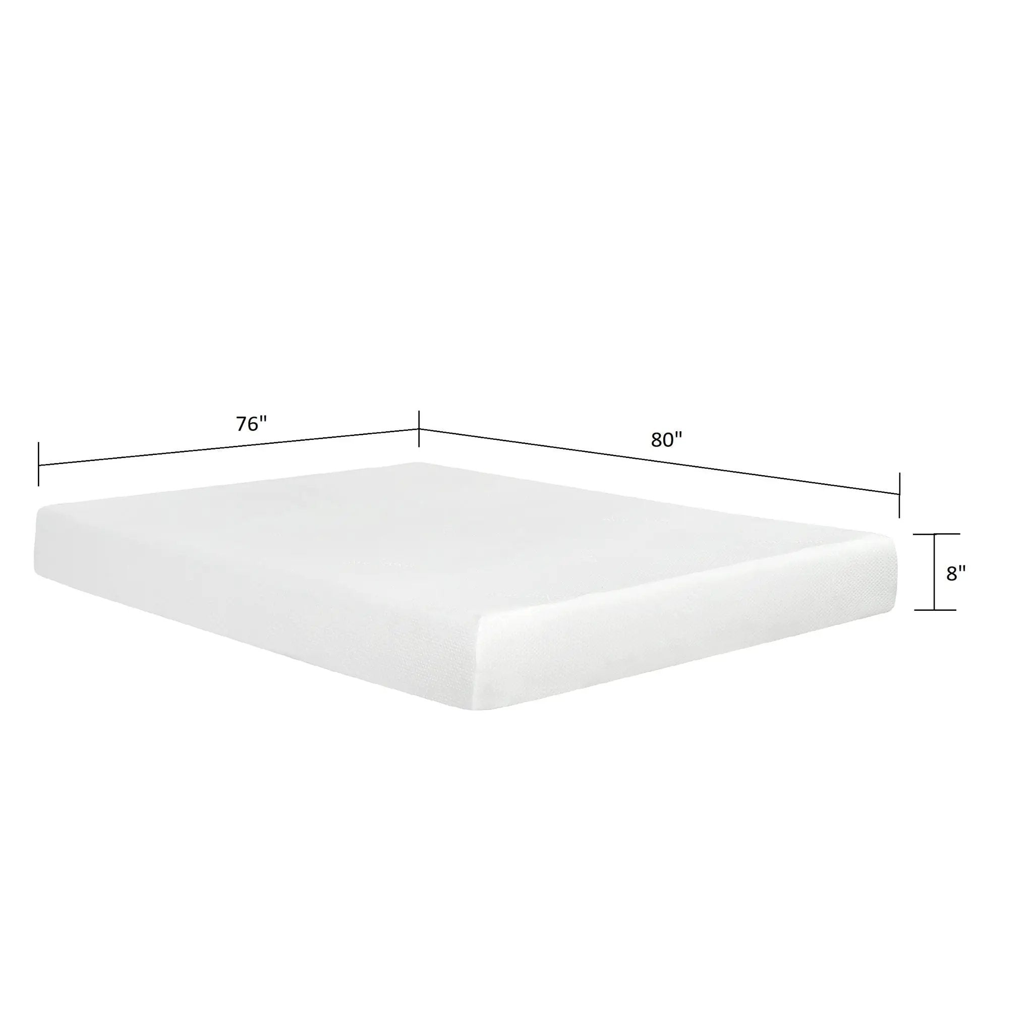 8" Plush Gel Memory Foam Mattress For Bed, Aloe Vera Cover by Unique Piece Furniture