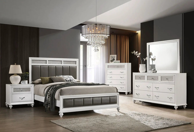 Barzini 5-piece California King Bedroom Set White by Unique Piece Furniture