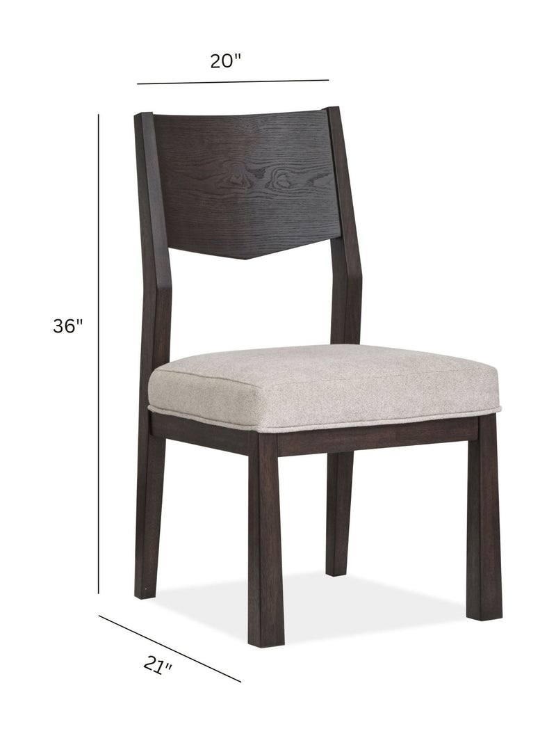 Tauren - Upholstered Side Chair With Solid Back (Set of 2) - Coffee Bean, photo 7 of 7