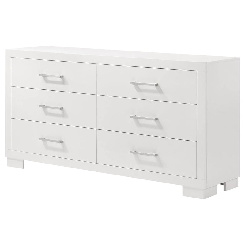 Jessica 6-drawer Dresser Snow White by Unique Piece Furniture