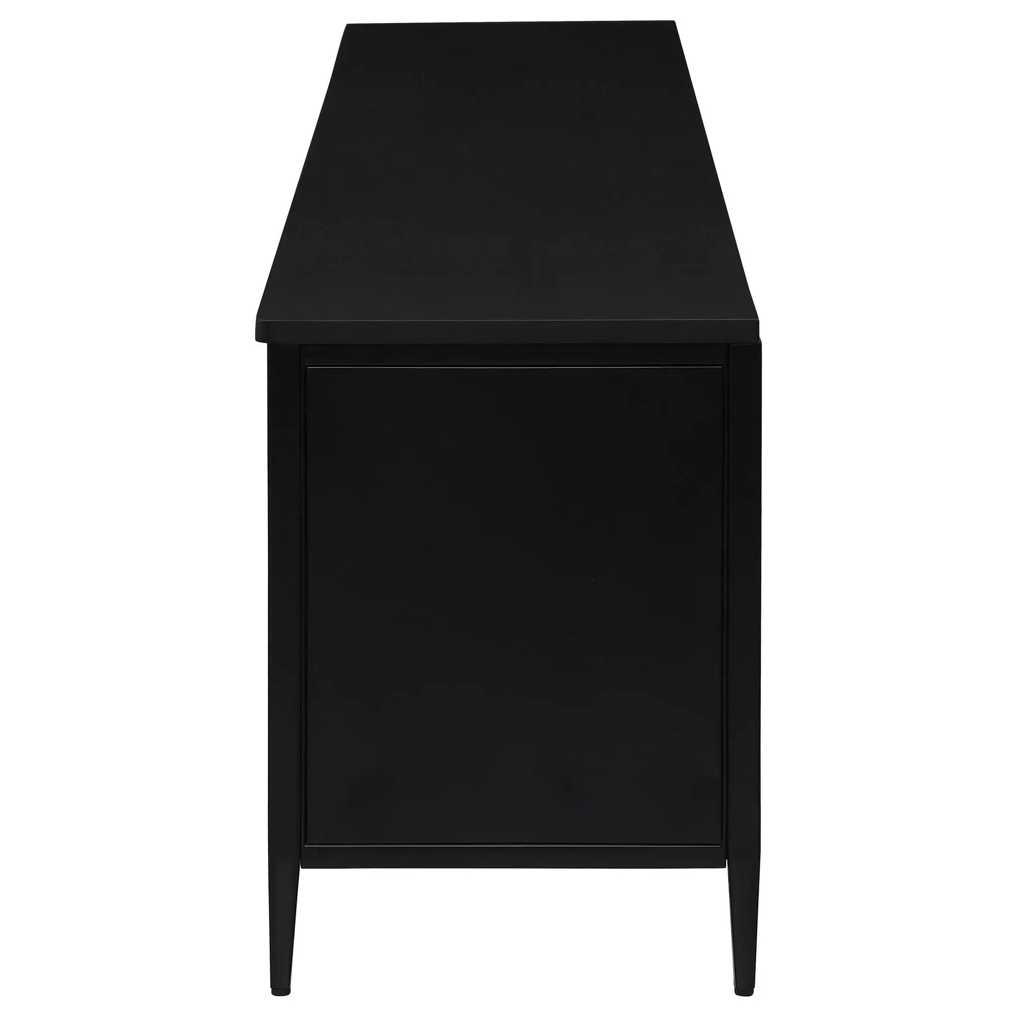 Amherst 4-door 78-inch Metal TV Stand Media Console Black by Unique Piece Furniture