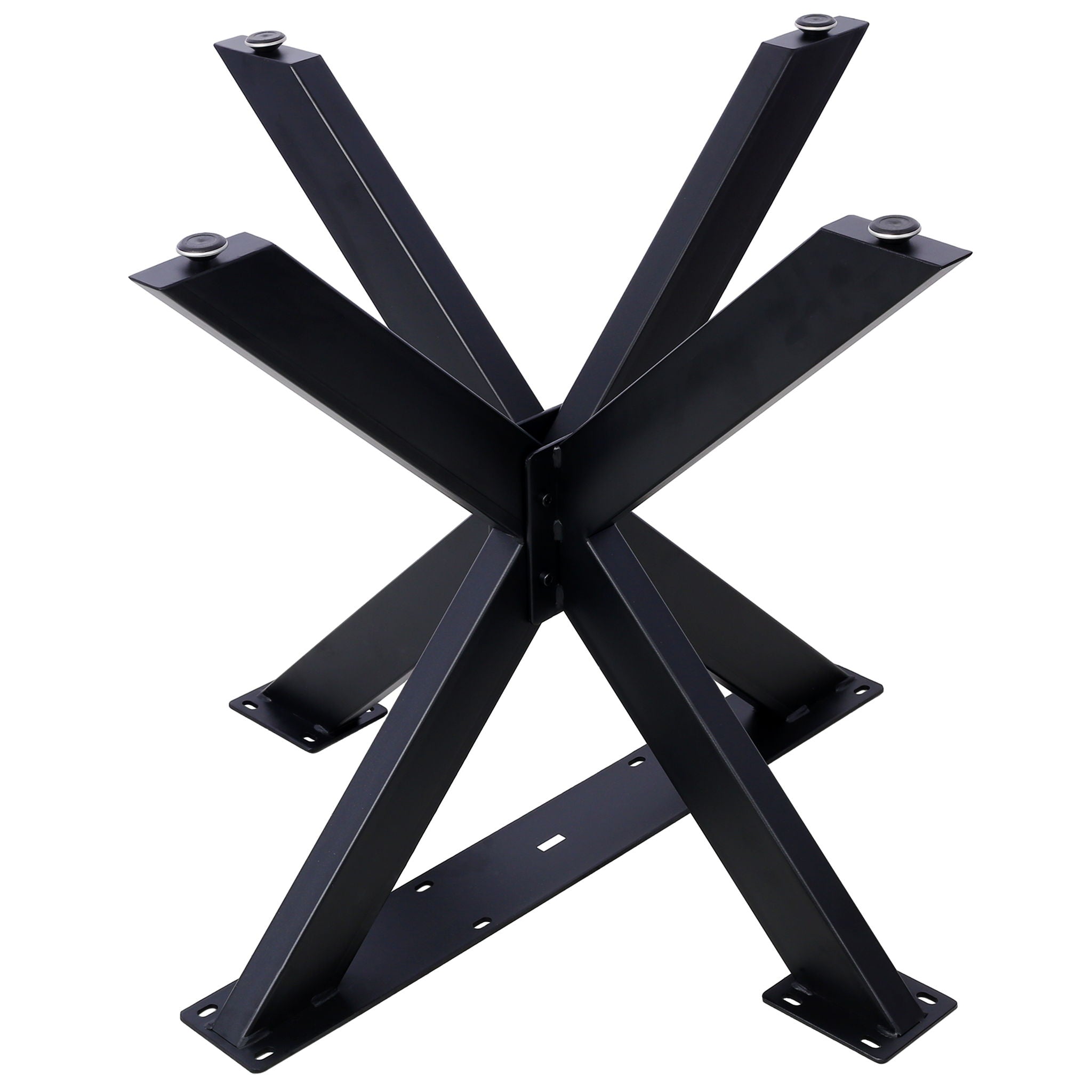 Spider Shaped Steel Table Legs, Metal Dining Table Frame, Heavy Duty Box Section Table Base - Black by HouseOfZazla