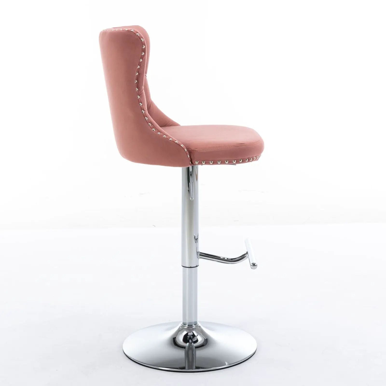 Swivel Barstools Adjusatble Seat Height From 25-33", Modern Upholstered Base Bar Stools With Backs Comfortable Tufted For Home Pub And Kitchen Island (Set of 2) by Unique Piece Furniture
