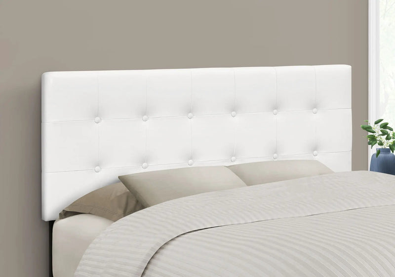 Full Size Headboard Only Upholstered Leather Look - White by Unique Piece Furniture