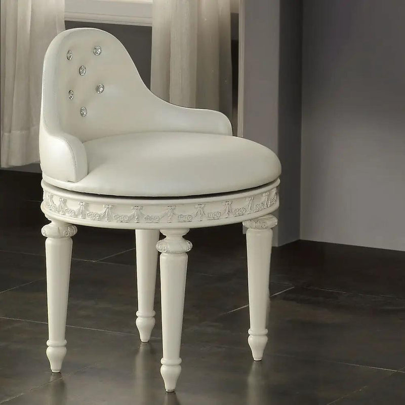 Dorothy - Vanity Chair With Swivel - Ivory by Unique Piece Furniture