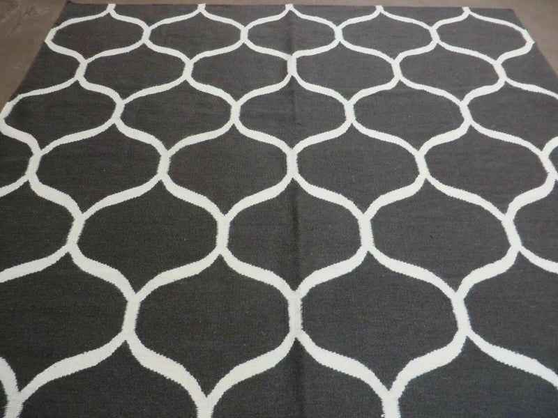 5' X 8' Modern Contemporary Hand Made Flat Weave Wool Rug Veg Dyes Nice by Jewel Rugs