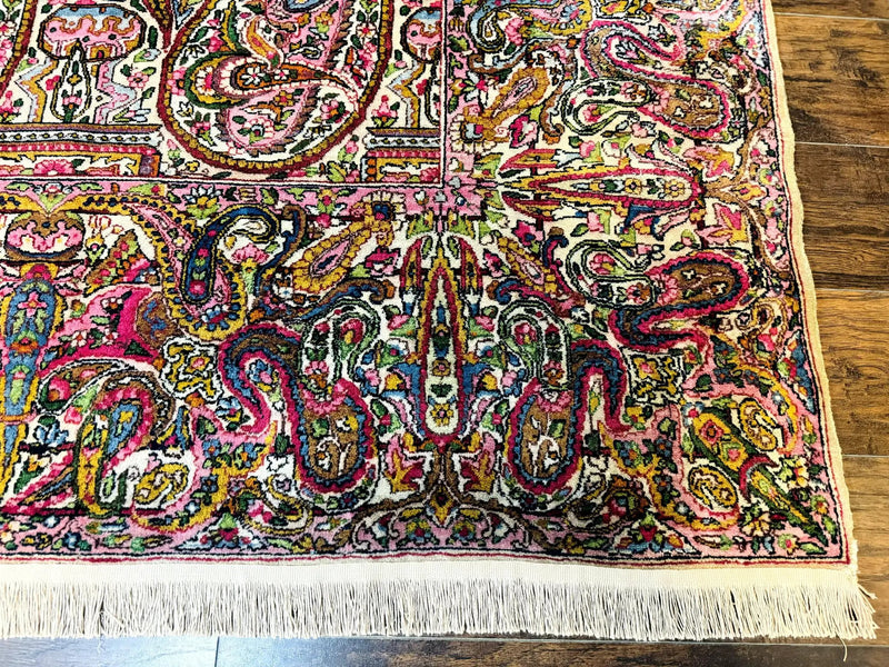 Rare Antique Persian Kerman Lavar Rug 9x12, Boteh Paisley Design by Jewel Rugs