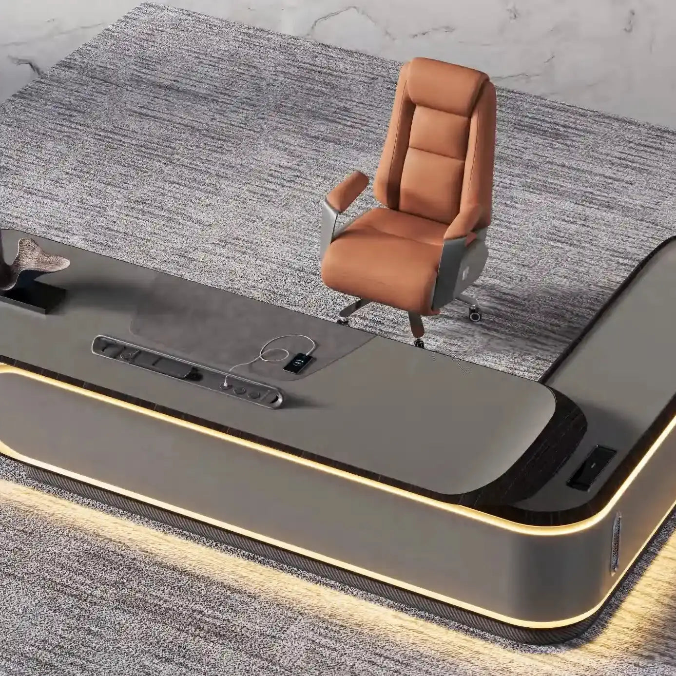 Echelon · Luxury L-Shaped Executive Desk by Arc Grove