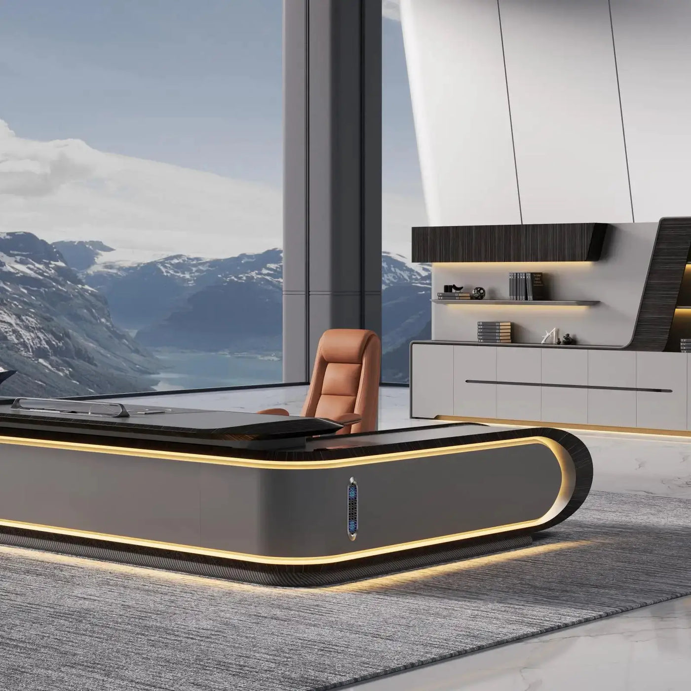 Echelon · Luxury L-Shaped Executive Desk by Arc Grove