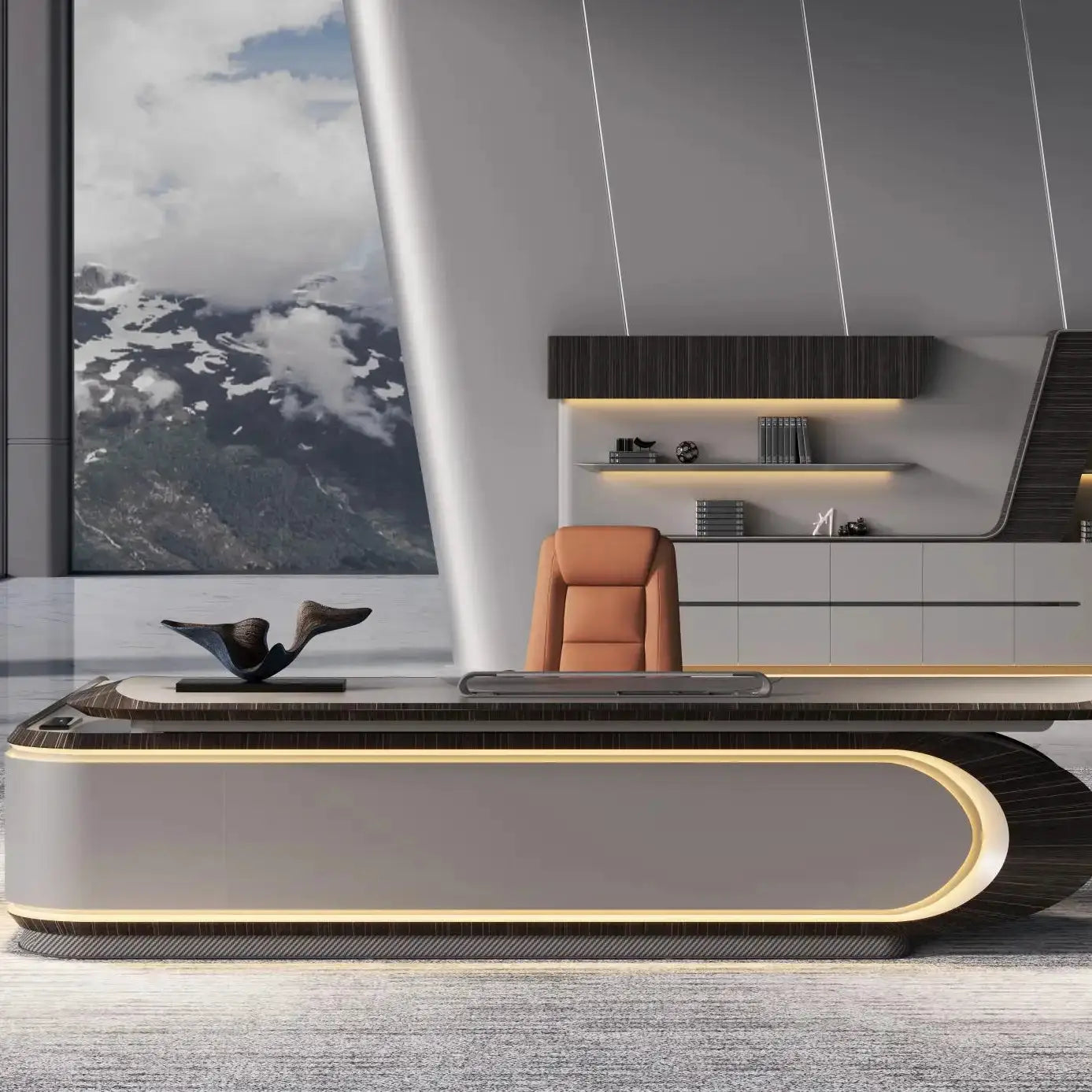 Echelon · Luxury L-Shaped Executive Desk by Arc Grove