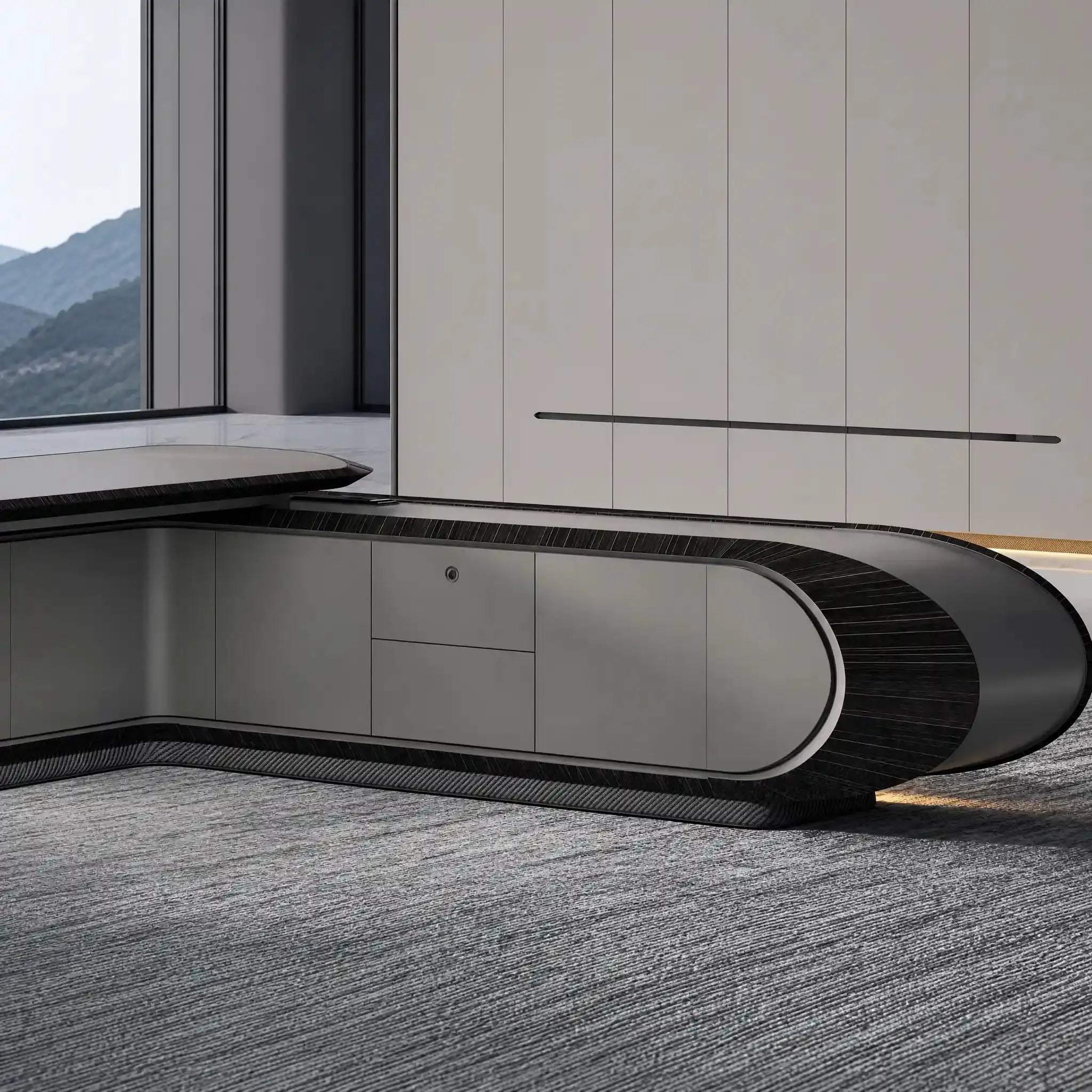 Echelon · Luxury L-Shaped Executive Desk by Arc Grove
