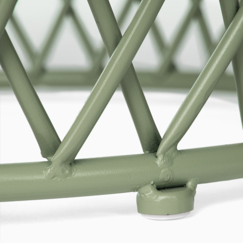 Alamera 19.75" Outdoor Side Table with Lattice Design - Green, photo 7 of 8