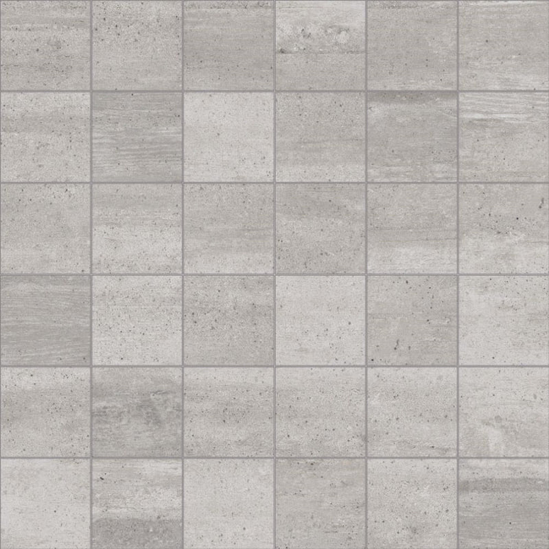 Ecocrete Aqua Honed 2x2 Concrete Look Porcelain Mosaics 12x12 mosaic sheet