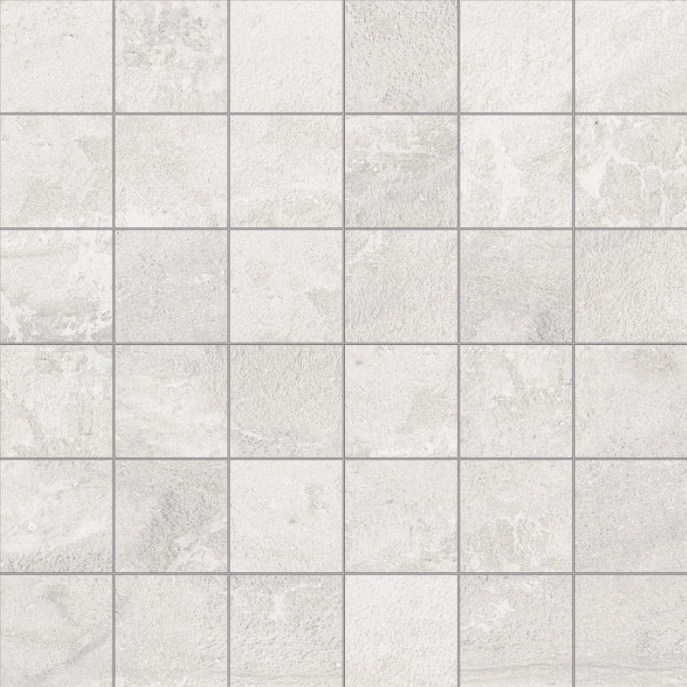 Ecocrete Melted Ice Honed 2x2 Concrete Look Porcelain Mosaics 12x12 mosaic sheet