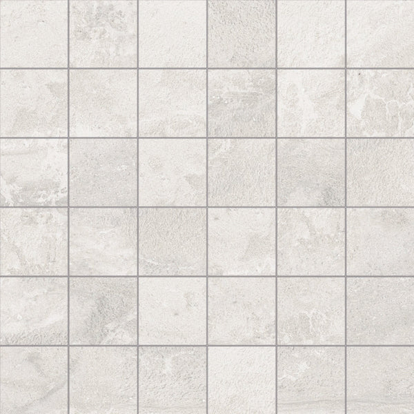 Ecocrete Melted Ice Honed 2x2 Concrete Look Porcelain Mosaics 12x12