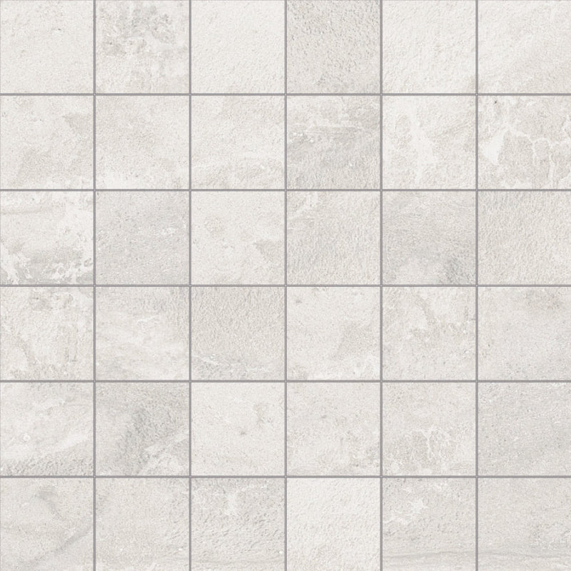 Ecocrete Melted Ice Honed 2x2 Concrete Look Porcelain Mosaics 12x12 mosaic sheet