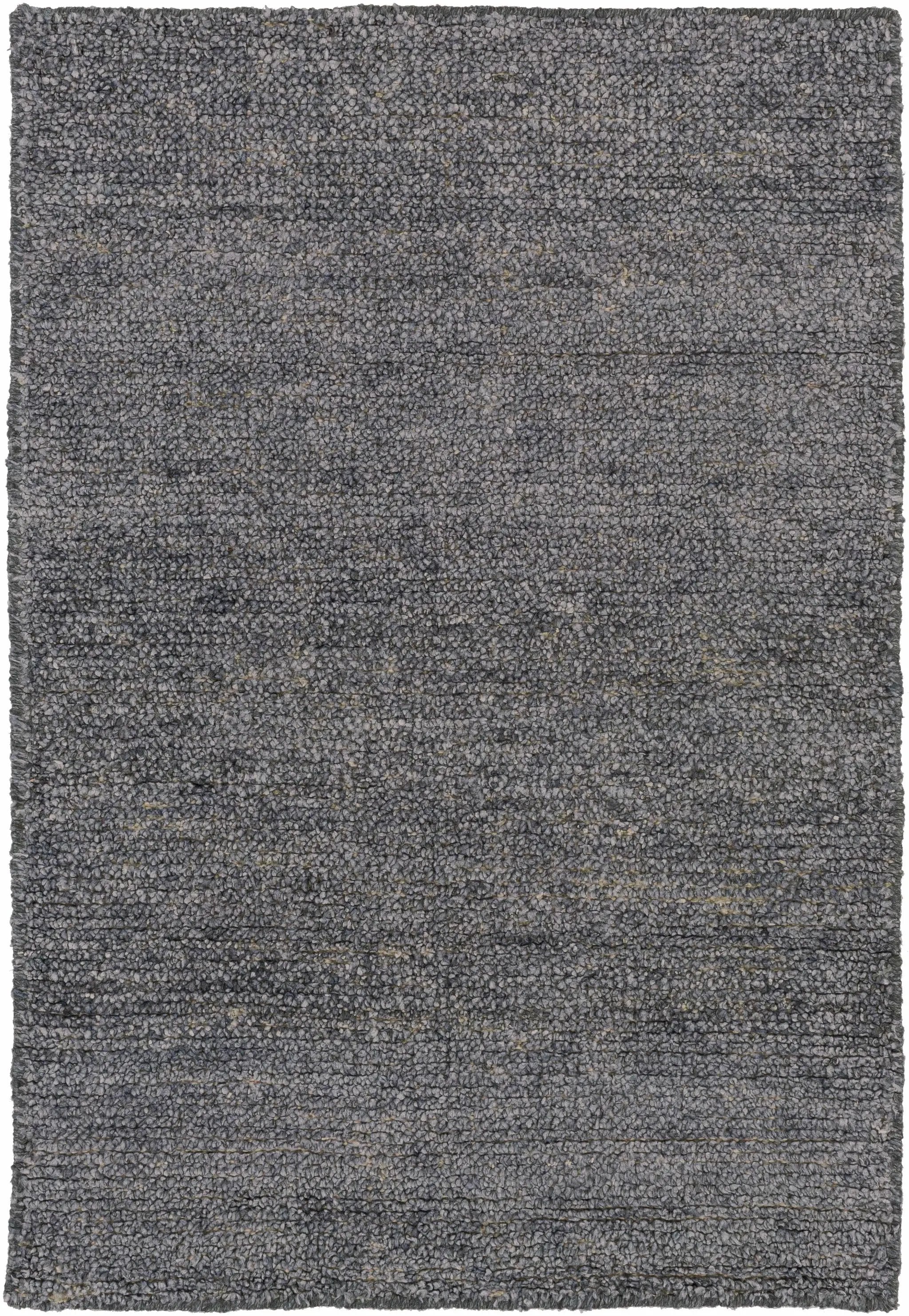 Lecompton Solid Charcoal Viscose Rug - Clearance by Boutique Rugs