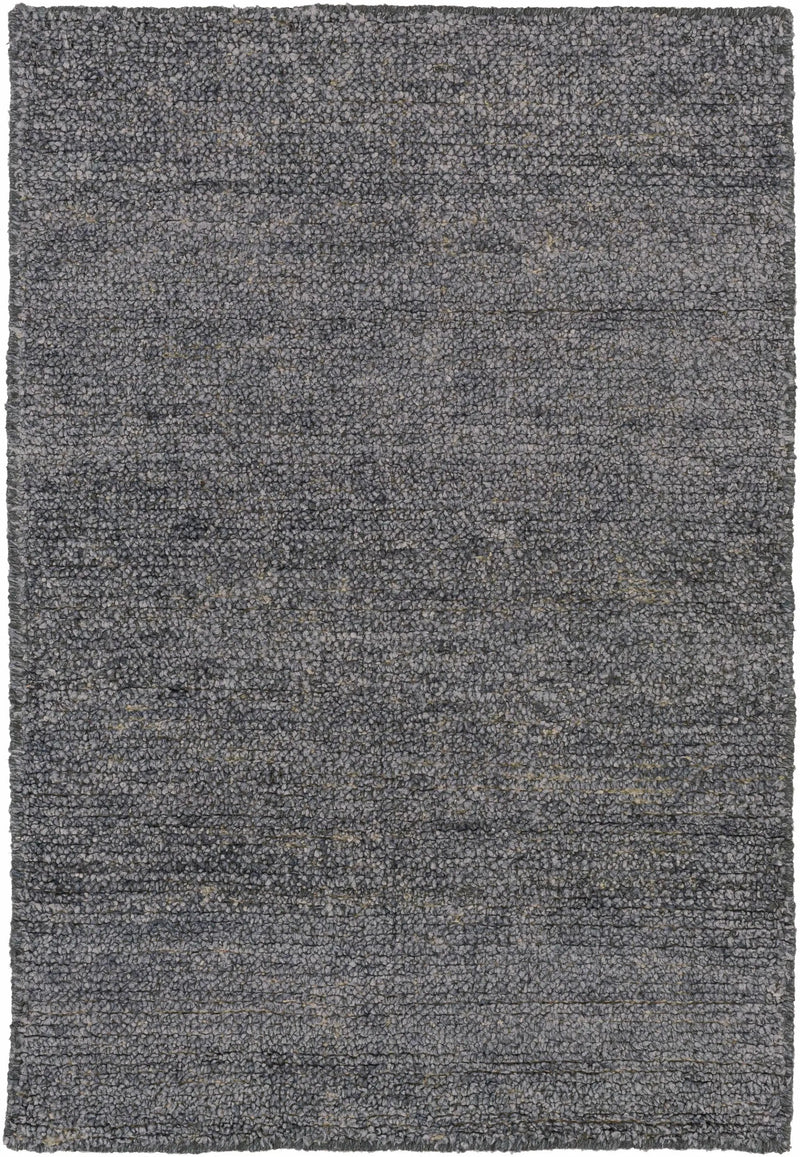 Lecompton Solid Charcoal Viscose Rug - Clearance by Boutique Rugs