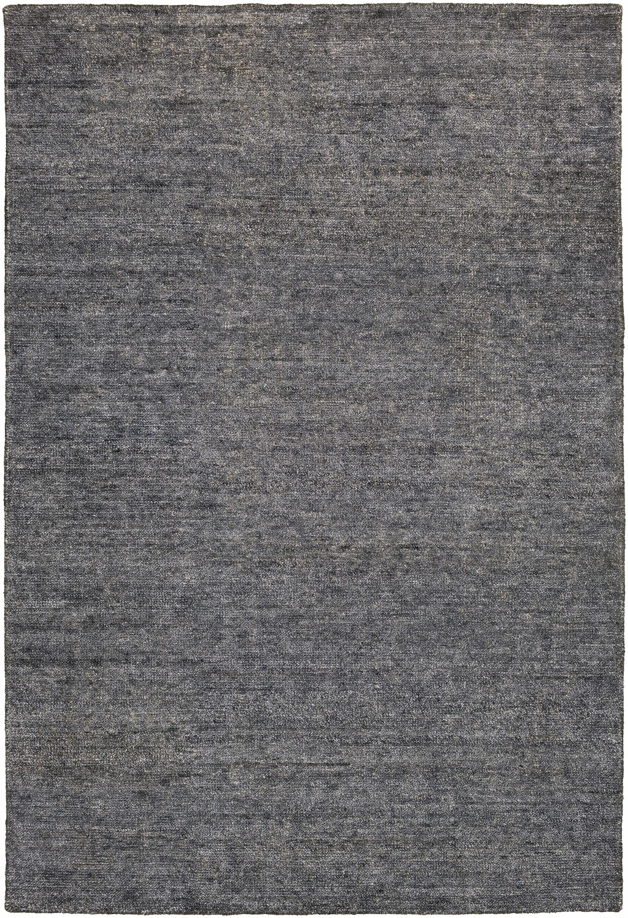 Lecompton Solid Charcoal Viscose Rug - Clearance by Boutique Rugs