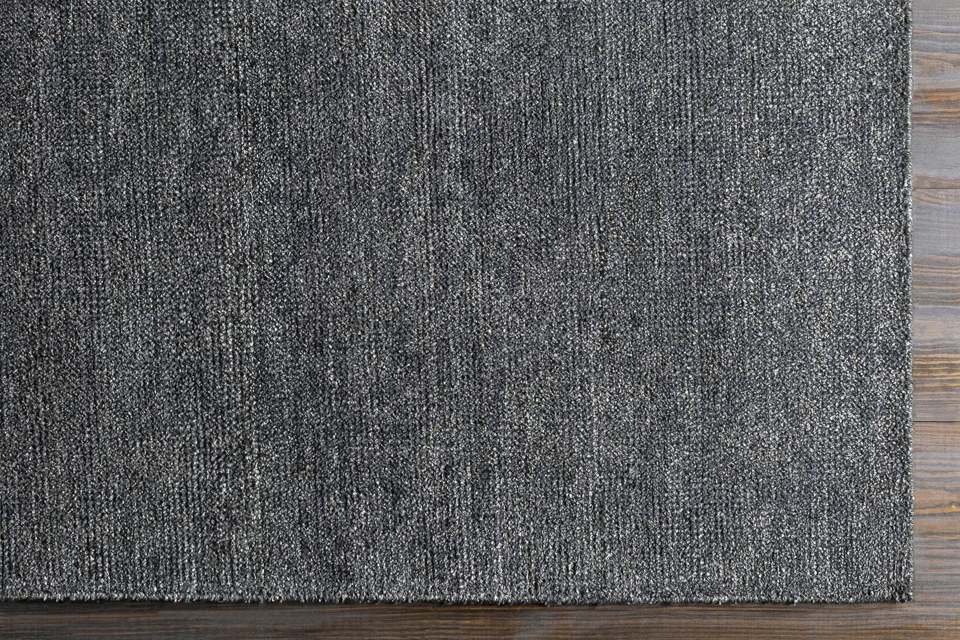 Lecompton Solid Charcoal Viscose Rug - Clearance by Boutique Rugs