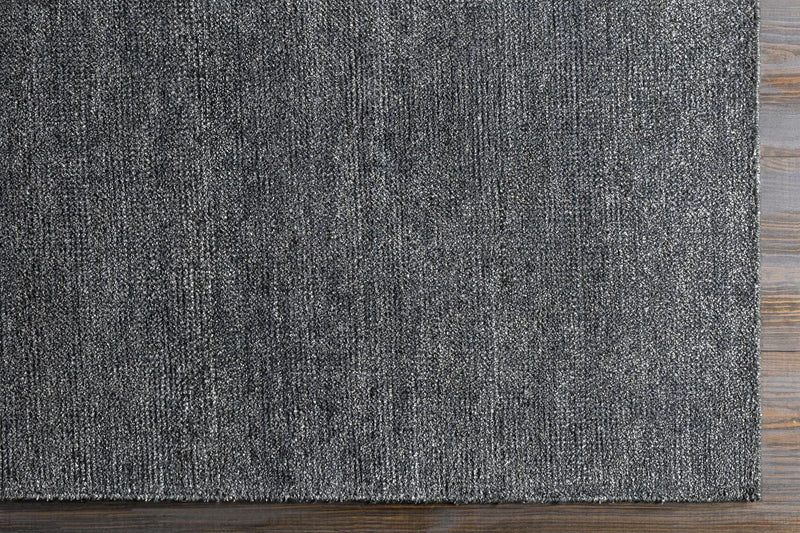 Lecompton Solid Charcoal Viscose Rug - Clearance by Boutique Rugs