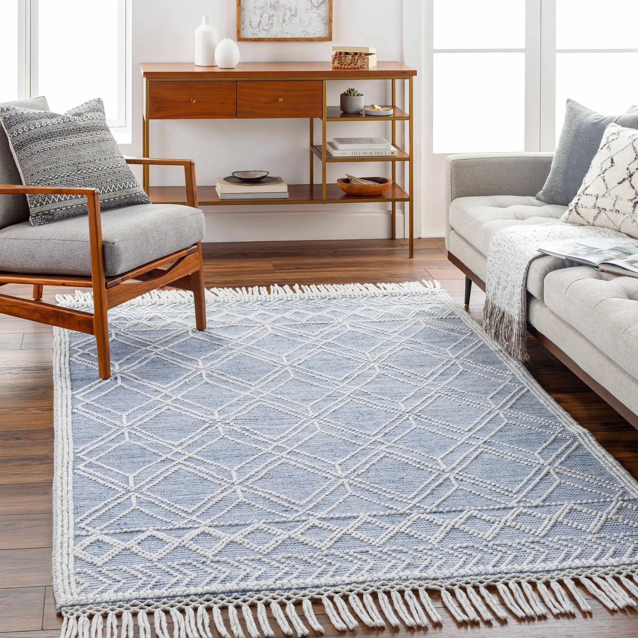 Kipp Blue Area Rug - Clearance by Boutique Rugs