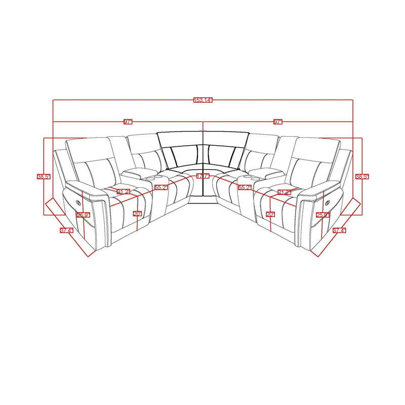 Eco - Sectional - Greige by Unique Piece Furniture