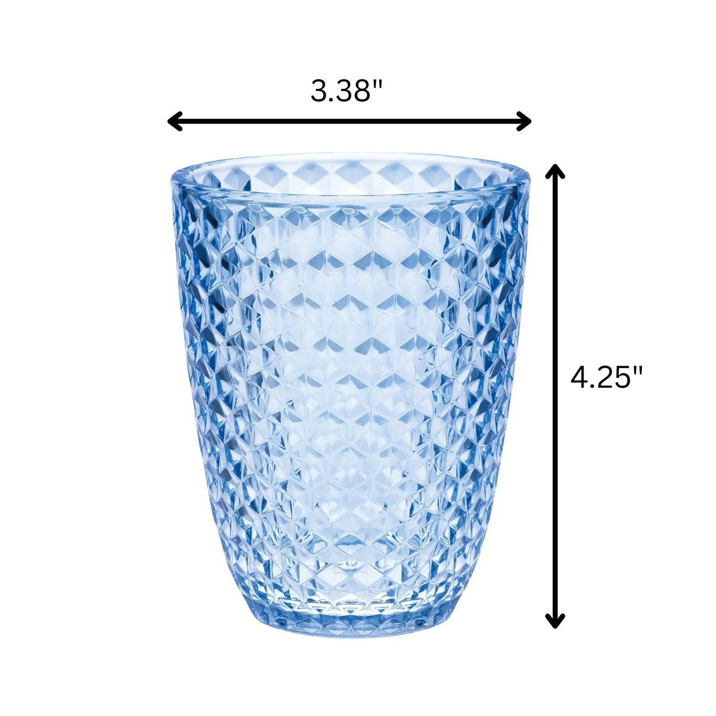Leading Ware Diamond Cut Acrylic Glasses Drinking (Set of 4) by HouseOfZazla