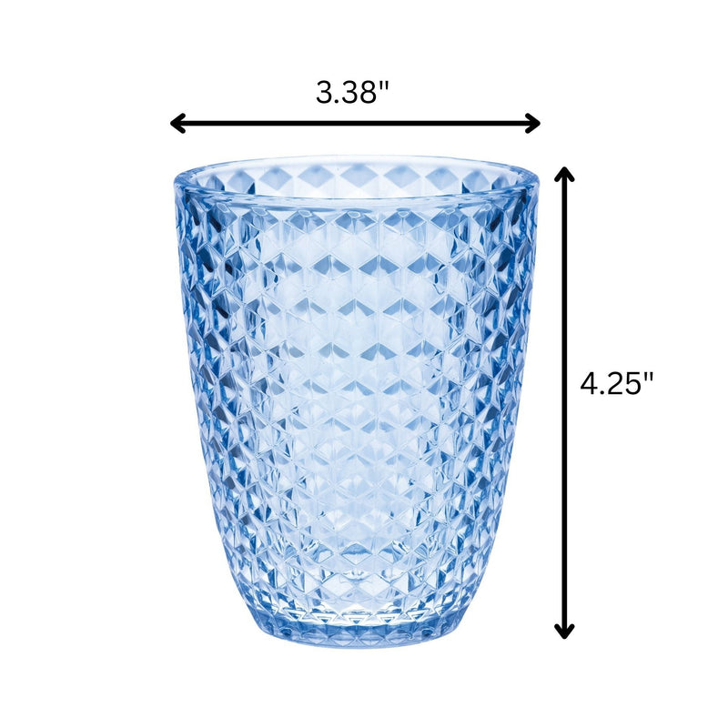 Leading Ware Diamond Cut Acrylic Glasses Drinking (Set of 4) by HouseOfZazla