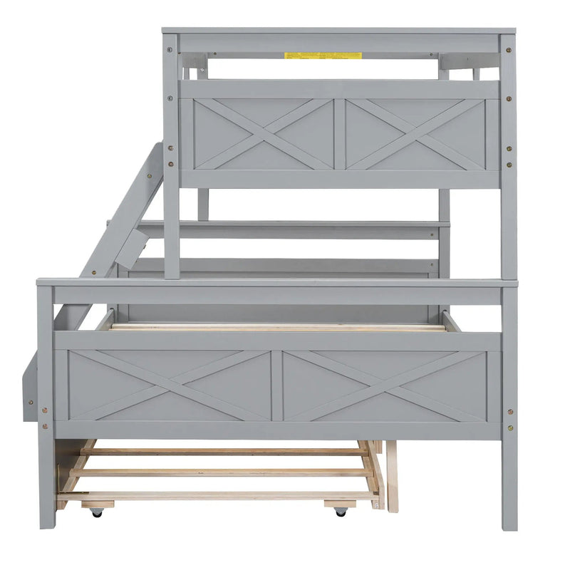 Bunk Bed With Ladder And Safety Guardrail by HouseOfZazla