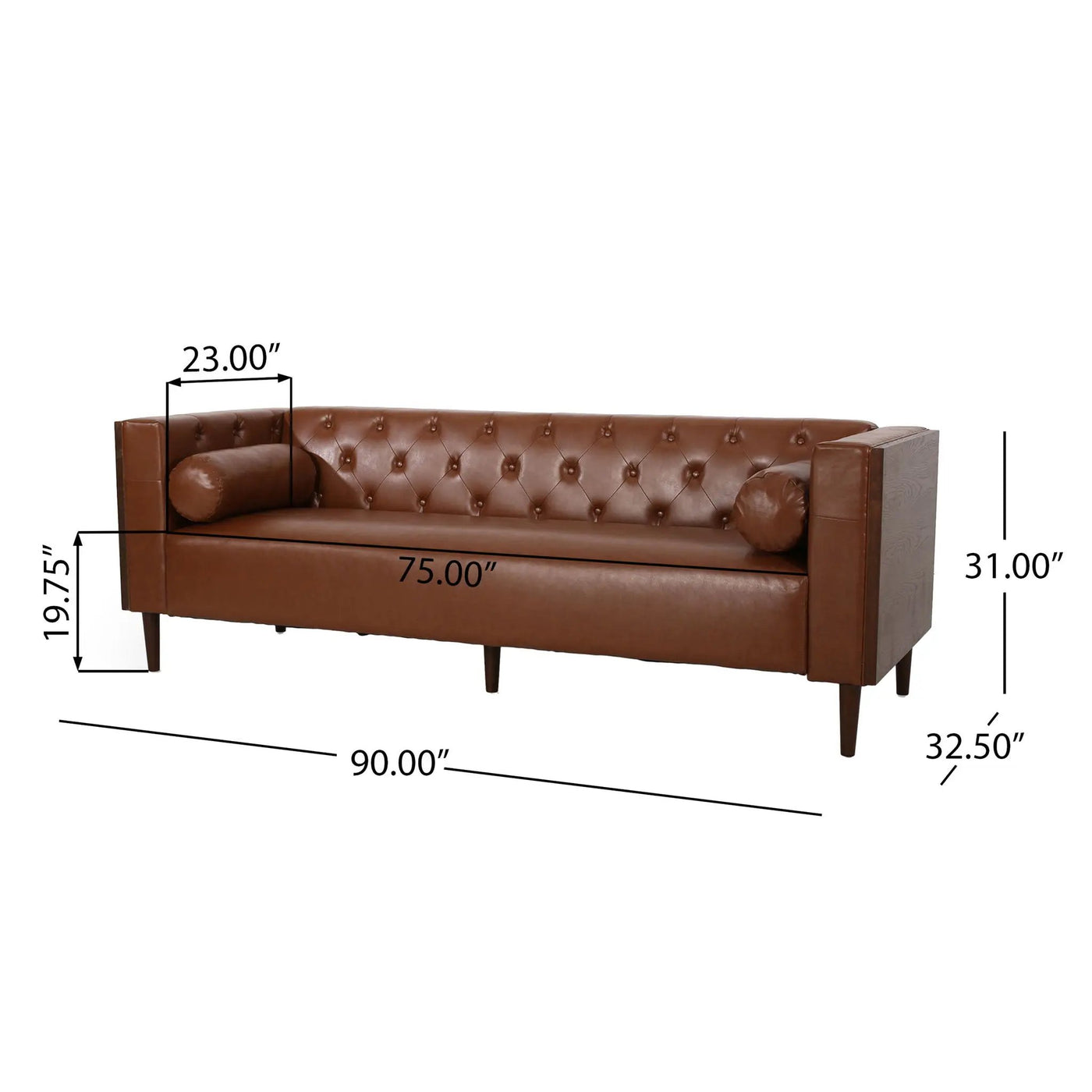 Contemporary 3 Seater Sofa With Tufted Design by HouseOfZazla