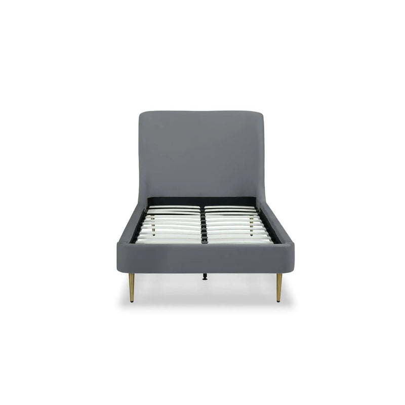 Heather - Upholstered Bed With Curved Headboard
