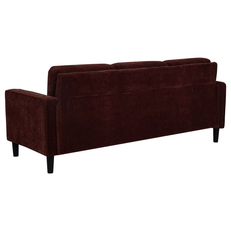 Ruth 2-piece Fabric Upholstered Track Arm Sofa Rust Red by Unique Piece Furniture